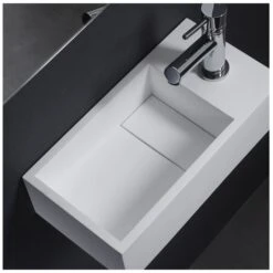 Lave-mains Gain De Place En Solid Surface Sacramento 35x18 Cm -Geberit || Grohe || ALLIBERT Soldes 584628 3