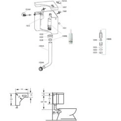Réservoir En PVC Pour Installation En COIN Avec Bouton économie -Geberit || Grohe || ALLIBERT Soldes 58868295 3