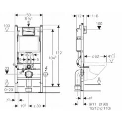Geberit Delta Pack Bâti-support Duofix 112cm + Plaque De Commande Delta01, Blanche + Fixations Murales (111.154.11.2) -Geberit || Grohe || ALLIBERT Soldes 59179946 3