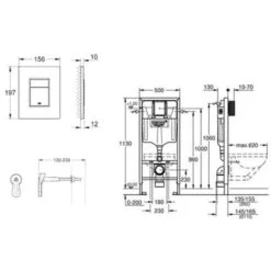 Grohe Set Bati-support Grohe Rapid SL (38811000) -Geberit || Grohe || ALLIBERT Soldes 59201043 4
