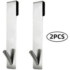 Crochet De Porte De Douche En Verre 2 Pièces | Crochet De Suspension Antidérapant En Acier Inoxydable Sans Perçage Pour Serviette, écran De Douche, Crochet De Douche De Salle De Bains