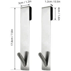 Crochet De Porte De Douche En Verre 2 Pièces | Crochet De Suspension Antidérapant En Acier Inoxydable Sans Perçage Pour Serviette, écran De Douche, Crochet De Douche De Salle De Bains -Geberit || Grohe || ALLIBERT Soldes 59307299 3