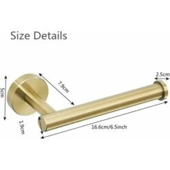 Porte-Papier Toilett En Acier Inoxydable 304 Fixation Murale Porte Rouleau Papier Or Brossé FUiENKO -Geberit || Grohe || ALLIBERT Soldes 59801253 3