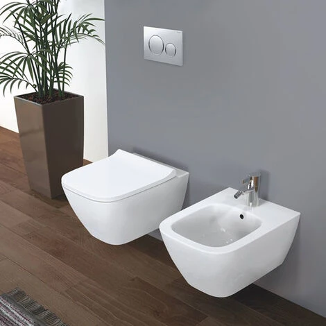 Geberit Smyle Square WC Suspendu Rimfree Avec Fixations Invisibles, Caréné, Avec Abattant Softclose Slim 4 Geberit Smyle Square WC Suspendu Rimfree Avec Fixations Invisibles, Caréné, Avec Abattant Softclose Slim – Image 2