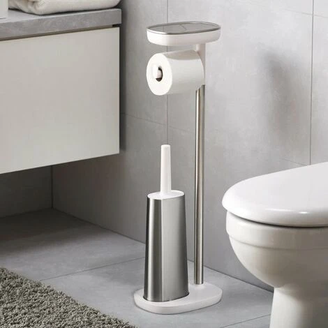 Joseph Joseph EasyStore™ Porte-papier Toilette Autoportant Avec Brosse De Toilette Flex Steel, Acier Inoxydable (70519) 5 Joseph Joseph EasyStore™ Porte-papier Toilette Autoportant Avec Brosse De Toilette Flex Steel, Acier Inoxydable (70519) – Image 3
