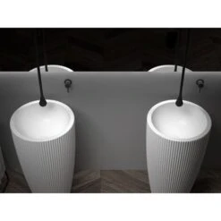 Vasque Totem TWZ316 En Solid Surface - 50 X 50 X 90 Cm - 2 Couleurs En Option Blanc Mat -Geberit || Grohe || ALLIBERT Soldes 60725760 4