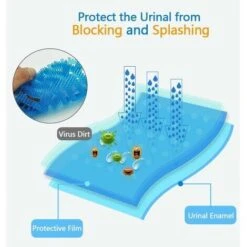 10 Pack Grille Urinoir, Spatter-Less Filtres Pour Urinoir, Desodorisant Urinoir Avec Parfum, Cinq Types De Parfums, De Parfum Durée 30 Jours Bleue -Geberit || Grohe || ALLIBERT Soldes 60979320 5