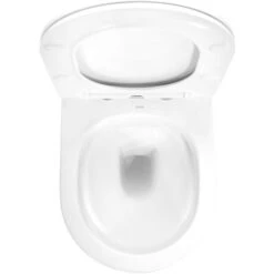 CUVETTE WC SUSPENDUE REA CARLO WHITE MINI FLAT GOLD EDGE -Geberit || Grohe || ALLIBERT Soldes 63574926 4