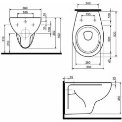 KOLO By Geberit Rekord WC Suspendu Avec Chasse 3/6L (K93100000) -Geberit || Grohe || ALLIBERT Soldes 64156983 4