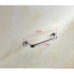 Barre D'appui Salle De Bain Antidérapant Poignée De Baignoire Barre Porte Serviette Mural Balustrade Combinaison Pour Personnes Âgée -Geberit || Grohe || ALLIBERT Soldes 64503789 4