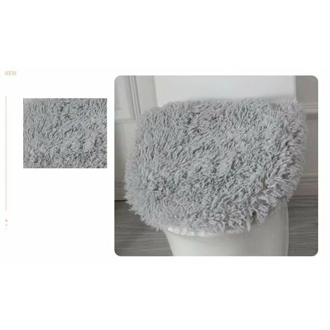 Tapis De Bain Ensemble, Set De Tapis Toilette Antidérapant Absorbant Tapis, Tapis Salle De Bain + Tapis Contour WC + Couvercle De Couvercle De Toilette (Gris) 56Vingt 4 Tapis De Bain Ensemble, Set De Tapis Toilette Antidérapant Absorbant Tapis, Tapis Salle De Bain + Tapis Contour WC + Couvercle De Couvercle De Toilette (Gris) 56Vingt – Image 2