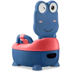 Froadp Pot Bébé Toilette Portable Pot D'entraînement Pour Enfants Avec PU Sièges De Toilettes & Couvercle à Motif Grenouille (51cm Haute, Bleu) -Geberit || Grohe || ALLIBERT Soldes 65112589 4