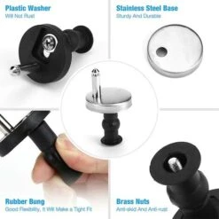 Accessoires à Charnière Pour Siège De Toilette Fixe Kit à Charnière à Dégagement Rapide Kit De Vis De Réglage En Acier Inoxydable à Verrouillage De Recharge -Geberit || Grohe || ALLIBERT Soldes 65626637 5