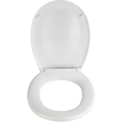 WENKO Abattant WC Avec Frein De Chute 'Easy Close' Savio, Fixation Plastique Chromé, Antibactérien, Duroplast, 35 X 44.5 Cm, Blanc -Geberit || Grohe || ALLIBERT Soldes 6578051 2