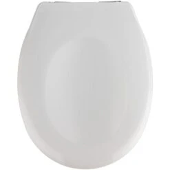 WENKO Abattant WC Avec Frein De Chute 'Easy Close' Savio, Fixation Plastique Chromé, Antibactérien, Duroplast, 35 X 44.5 Cm, Blanc -Geberit || Grohe || ALLIBERT Soldes 6578051 3