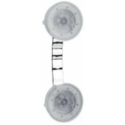 Barre De Maintien,Poignée à Ventouse Porte En Verre Main Courante Antidérapante 196x65x45mm Argent FUIENKO