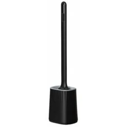 Brosse De Toilette Avec Support Mural Et Support Au Sol, Tête De Brosse De Nettoyage 2 Face, Manche Long, Haute élasticité Noir FUIENKO -Geberit || Grohe || ALLIBERT Soldes 66390388 3