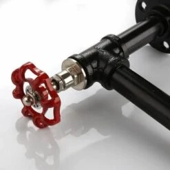 Porte-rouleau De Papier Toilette Rétro Industriel à Fixation Murale, Porte-serviette, Peignoir 19x15cm Noir FUIENKO -Geberit || Grohe || ALLIBERT Soldes 66390395 3