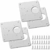 ZOLGINAH 4 Pièces Plaque De Réparation De Charnière D'armoire Avec Trou, Supports De Réparation Plaques Installation Facile Avec 24 Vis, Kit De Réparation De Charnière Pour Bois, Meubles, Étagères -Geberit || Grohe || ALLIBERT Soldes 66820115 1
