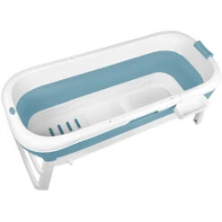 Froadp Baignoires Pliante Adultes Mobiles Pour Bébés Bathtubs Avec Couvercle & Tablette & Mains Courantes Baignoire Sur Pied Baignoire-Douche Portable Sauna Pour Salle De Bain Extérieur (128x60x53cm) -Geberit || Grohe || ALLIBERT Soldes 67453179 3