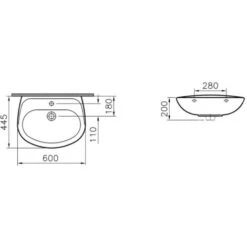 Lavabo En Céramique 60 Cm Salle De Bain Articles Sanitaires Normus VitrA -Geberit || Grohe || ALLIBERT Soldes 67472880 4