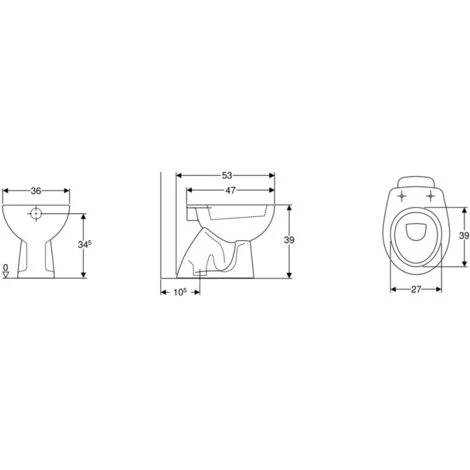 Geberit Colibrì Cuvette De WC Au Sol Chasse D'eau Verticale Salle De Bains Appareils Sanitaires 5 Geberit Colibrì Cuvette De WC Au Sol Chasse D'eau Verticale Salle De Bains Appareils Sanitaires – Image 3