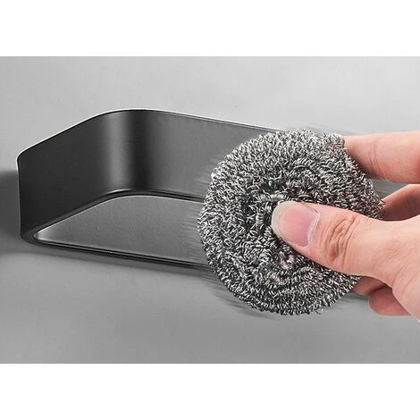 Porte Sopalin Mural Noir,33cm Porte Essuie Tout Mural Auto-Adhésif Ou à Percer,Support Sopalin Space En Aluminium Pour Cuisine,Salle De Bain,Placards,Vertical Ou Horizontal,Noir 5 Porte Sopalin Mural Noir,33cm Porte Essuie Tout Mural Auto-Adhésif Ou à Percer,Support Sopalin Space En Aluminium Pour Cuisine,Salle De Bain,Placards,Vertical Ou Horizontal,Noir – Image 3