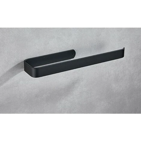 Porte Sopalin Mural Noir,33cm Porte Essuie Tout Mural Auto-Adhésif Ou à Percer,Support Sopalin Space En Aluminium Pour Cuisine,Salle De Bain,Placards,Vertical Ou Horizontal,Noir 7 Porte Sopalin Mural Noir,33cm Porte Essuie Tout Mural Auto-Adhésif Ou à Percer,Support Sopalin Space En Aluminium Pour Cuisine,Salle De Bain,Placards,Vertical Ou Horizontal,Noir – Image 5
