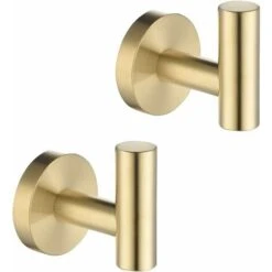 Crochets Porte-serviettes Pour Salle De Bain Doré Sus304 En Acier Inoxydable Lourd Porte Peignoir Patère Adapté Pour Cuisine éponge Hôtel Piscine Rond 2 Pièces - Or