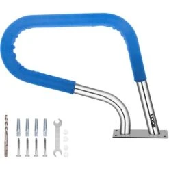 VEVOR Rampe Piscine Inox Barre D'Appui Rail Avec Housse Poignée 76,2x55,8 Cm