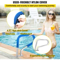 VEVOR Rampe Piscine Inox Barre D'Appui Rail Avec Housse Poignée 76,2x55,8 Cm 10 VEVOR Rampe Piscine Inox Barre D'Appui Rail Avec Housse Poignée 76,2x55,8 Cm -Geberit || Grohe || ALLIBERT Soldes 69342498 4