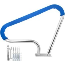 VEVOR Rampe Piscine Inox Barre D'Appui Rail Avec Housse Poignée 98,9x81,3 Cm