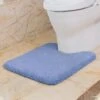 ZOLGINAH Tapis Contour WC Antidérapant Tapis De Toilette WC Épaissi Tapis WC Absorbant Tapis Salle De Bain Ultra Doux En Microfibre, Séchage Rapide, Lavable En Machine - 50 X 60cm (Wedgewood) -Geberit || Grohe || ALLIBERT Soldes 69469752 1