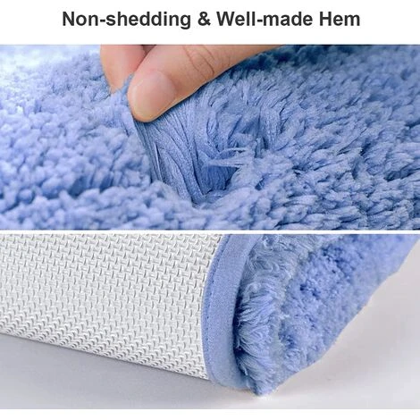 ZOLGINAH Tapis Contour WC Antidérapant Tapis De Toilette WC Épaissi Tapis WC Absorbant Tapis Salle De Bain Ultra Doux En Microfibre, Séchage Rapide, Lavable En Machine - 50 X 60cm (Wedgewood) 5 ZOLGINAH Tapis Contour WC Antidérapant Tapis De Toilette WC Épaissi Tapis WC Absorbant Tapis Salle De Bain Ultra Doux En Microfibre, Séchage Rapide, Lavable En Machine - 50 X 60cm (Wedgewood) – Image 3