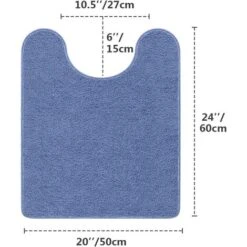 ZOLGINAH Tapis Contour WC Antidérapant Tapis De Toilette WC Épaissi Tapis WC Absorbant Tapis Salle De Bain Ultra Doux En Microfibre, Séchage Rapide, Lavable En Machine - 50 X 60cm (Wedgewood) 11 ZOLGINAH Tapis Contour WC Antidérapant Tapis De Toilette WC Épaissi Tapis WC Absorbant Tapis Salle De Bain Ultra Doux En Microfibre, Séchage Rapide, Lavable En Machine - 50 X 60cm (Wedgewood) -Geberit || Grohe || ALLIBERT Soldes 69469752 5