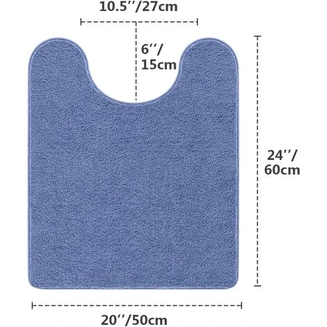 ZOLGINAH Tapis Contour WC Antidérapant Tapis De Toilette WC Épaissi Tapis WC Absorbant Tapis Salle De Bain Ultra Doux En Microfibre, Séchage Rapide, Lavable En Machine - 50 X 60cm (Wedgewood) 7 ZOLGINAH Tapis Contour WC Antidérapant Tapis De Toilette WC Épaissi Tapis WC Absorbant Tapis Salle De Bain Ultra Doux En Microfibre, Séchage Rapide, Lavable En Machine - 50 X 60cm (Wedgewood) – Image 5
