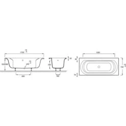 Baignoire Droite JACOB DELAFON Elise Acrylique 170 X 75 -Geberit || Grohe || ALLIBERT Soldes 6949364 4