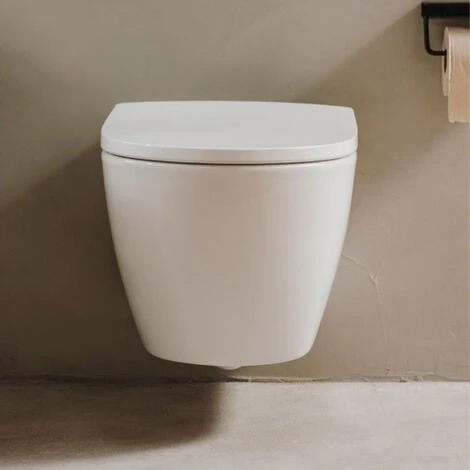 Roca Ona Cuvette Sans Bride Et Fixations Invisibles + Abattant Soft Close (Onarimless) 7 Roca Ona Cuvette Sans Bride Et Fixations Invisibles + Abattant Soft Close (Onarimless) – Image 5