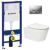 Geberit Pack WC Bâti-support Duofix UP100 + WC Sans Bride SAT Brevis + Abattant Ultra-fin, Softclose + Plaque Chrome Mat 2 Geberit Pack WC Bâti-support Duofix UP100 + WC Sans Bride SAT Brevis + Abattant Ultra-fin, Softclose + Plaque Chrome Mat -Geberit || Grohe || ALLIBERT Soldes 69629251 1