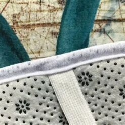 3 Pièces Lot De Tapis De Salle De Bain Douche + Tapis De Bain De Pied Tapis + Couvercle Pour Abattant. Tapis De Rideau De Douche Antidérapant - Le Monde Sous-Marin (Grain De Bois) -Geberit || Grohe || ALLIBERT Soldes 69637144 4