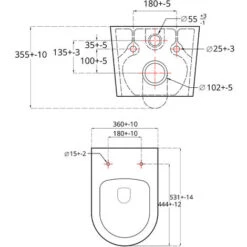 Swiss Aqua Technologies Brevis WC Suspendu Sans Bride, Fixations Invisibles + Abattant Ultra-fin, Softclose (BrevisRimless) 10 Swiss Aqua Technologies Brevis WC Suspendu Sans Bride, Fixations Invisibles + Abattant Ultra-fin, Softclose (BrevisRimless) -Geberit || Grohe || ALLIBERT Soldes 69662153 4