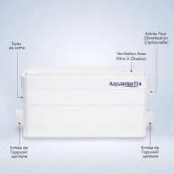 Pompe De Relevage Sanitaire Aquamatix Dusch 250W Silencieux Douche Pompe Eaux Usées -Geberit || Grohe || ALLIBERT Soldes 69782833 3