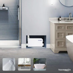 Pompe De Relevage Sanitaire Aquamatix Dusch 250W Silencieux Douche Pompe Eaux Usées -Geberit || Grohe || ALLIBERT Soldes 69782833 5