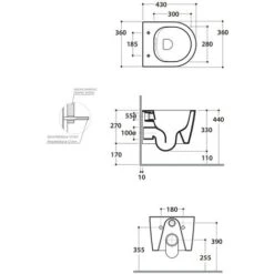 Cuvette De Toilette 43 Cm + Housse De Siège à Fermeture Amortie Globo Forty FOS06+FOR22 -Geberit || Grohe || ALLIBERT Soldes 70128490 3