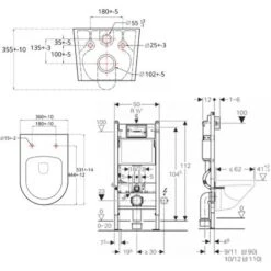 Geberit Pack Autoportant Bâti-support Duofix + WC Sans Bride SAT Brevis + Abattant Ultra-fin, Softclose + Plaque Blanche 10 Geberit Pack Autoportant Bâti-support Duofix + WC Sans Bride SAT Brevis + Abattant Ultra-fin, Softclose + Plaque Blanche -Geberit || Grohe || ALLIBERT Soldes 70299030 4