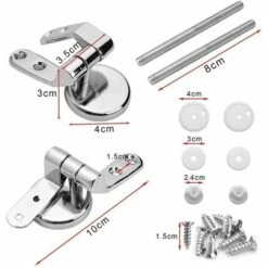 Charniere Abattant WC Fixations De Remplacement Charniere Abattant En Alliage De Zinc WC Siège Charnière Pour Bois Résine MDF Abattant WC，Superma -Geberit || Grohe || ALLIBERT Soldes 71024279 3