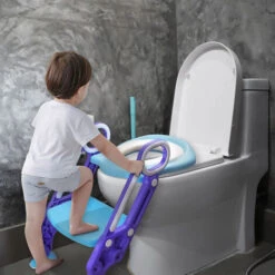 Randaco Siège De Toilette Enfant Pliable Et Réglable, Reducteur De Toilette Bébé Réglable En Hauteur Antidérapant Violet+Bleu 11 Randaco Siège De Toilette Enfant Pliable Et Réglable, Reducteur De Toilette Bébé Réglable En Hauteur Antidérapant Violet+Bleu -Geberit || Grohe || ALLIBERT Soldes 71622978 5