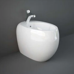 Paire De Sanitaires à Fleur De Mur Avec Toilette Sans Rebord Modèle Cloud De Rak Ceramics Avec Housse De Siège Cm 56 -Geberit || Grohe || ALLIBERT Soldes 71637976 3