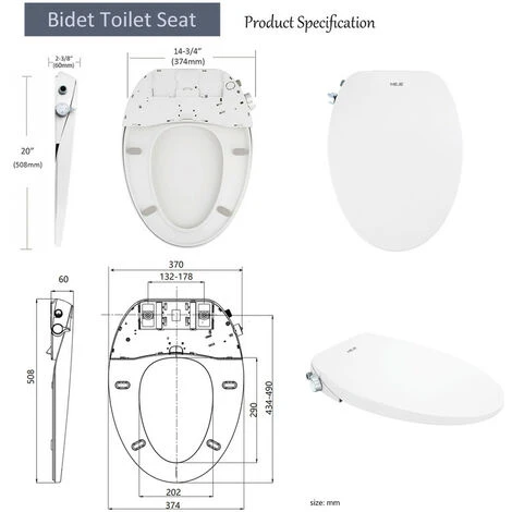 MEJE Abattant Wc Japonais Lavant Non électrique,double Buse Autonettoyante-allongéé 4 MEJE Abattant Wc Japonais Lavant Non électrique,double Buse Autonettoyante-allongéé – Image 2