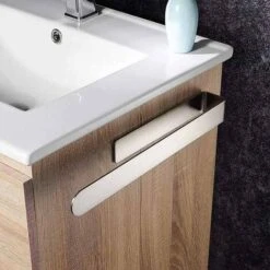 Promotion Porte-Serviettes Sans Perçage Porte-Serviettes De Salle De Bain Anneau Porte-Serviettes En Acier Inoxydable Brossé Auto-Adhésif 37Cm